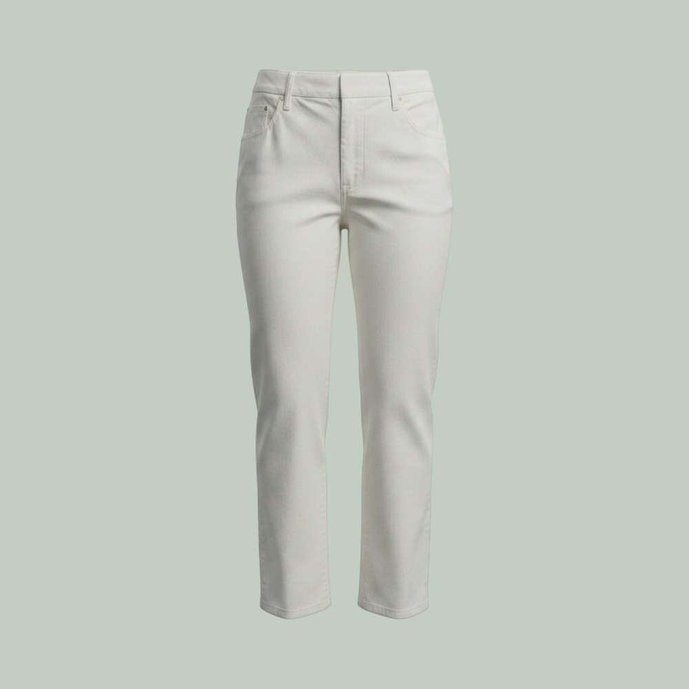 Chicos Capris 12P White Cotton Blend Stretch Coastal Grandma Summer Chic Capsule